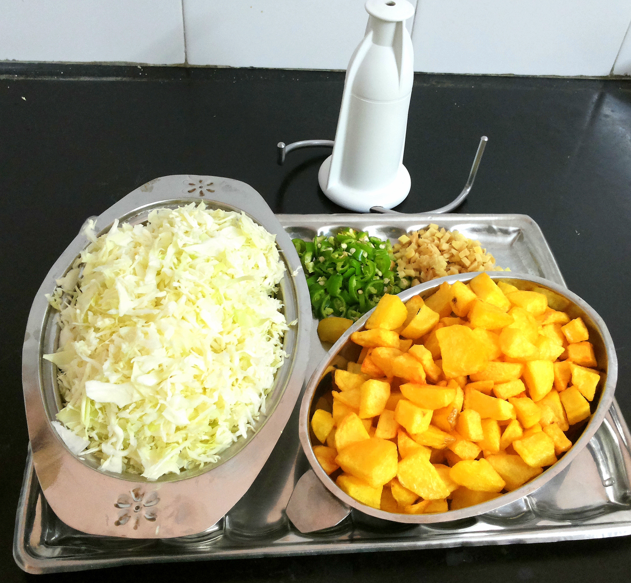 Cabbage aaloo(potato) ki sabji Indian Cooking Manual