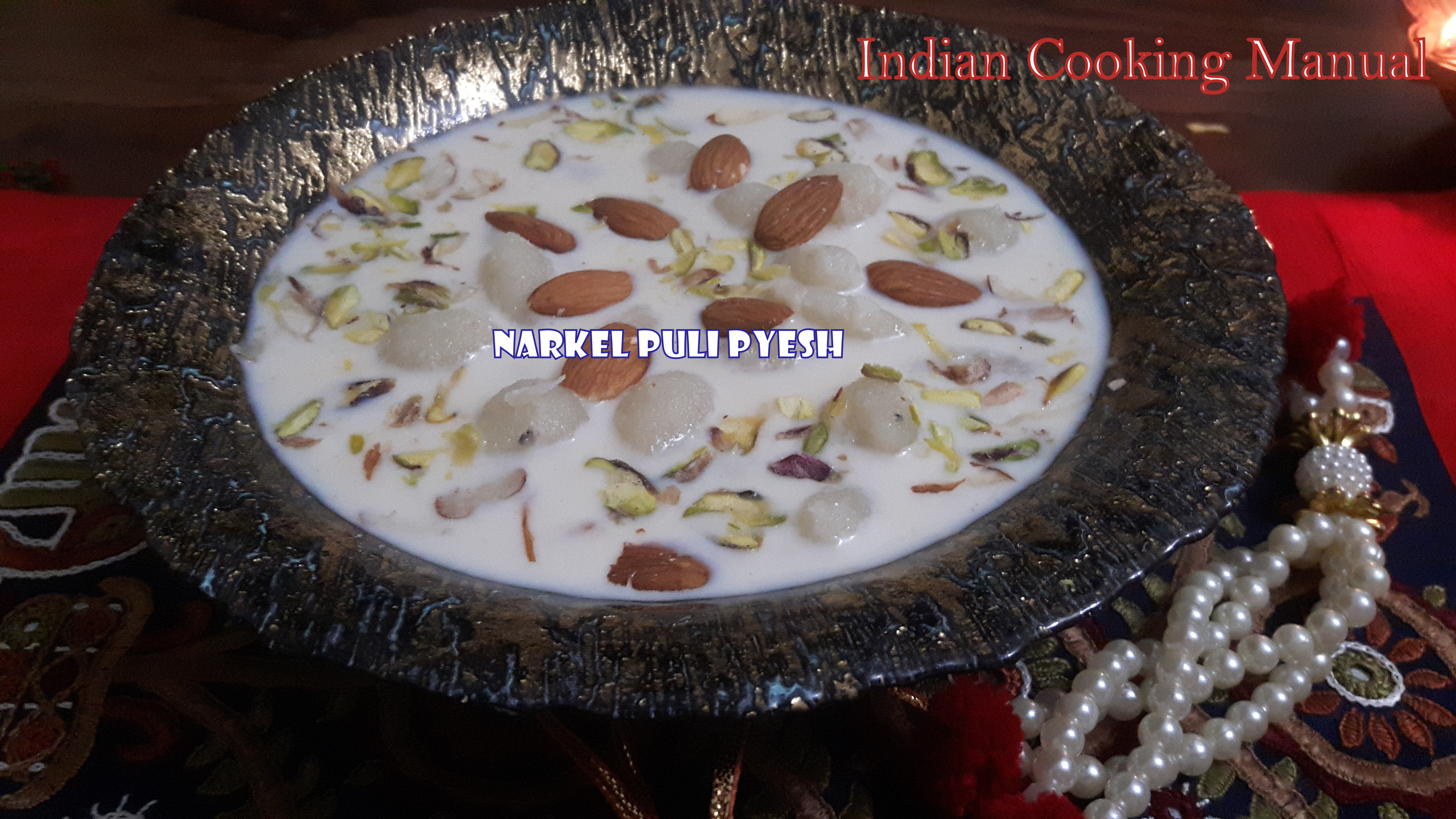 Narkel-Puli payesh (Bengali Sweets) Mini Coconut Dumpling Pudding