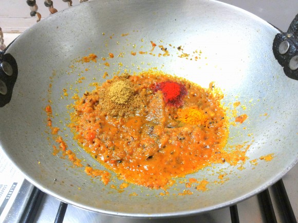  Adding dry masala