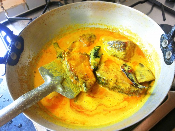 Fish in curd (yogurt) gravy