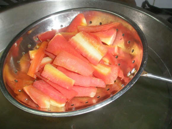 blanched carrot