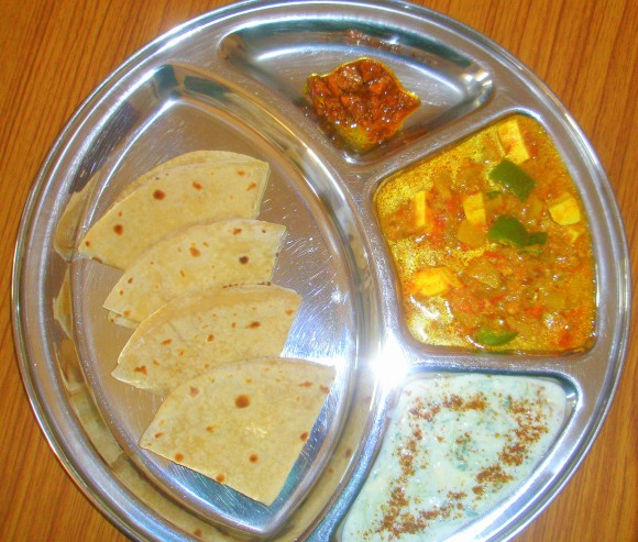 Tapioca, capsicum and paneer ki sabji