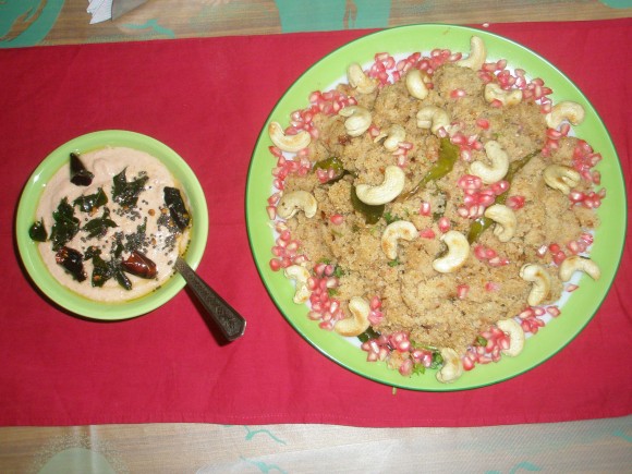 upma with chutney