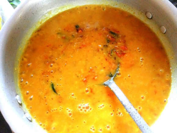 pouring dal