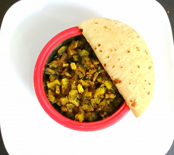 Bitter gourd ka bhujia (without onion)