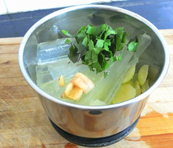 all ingredients into grinding jar