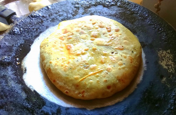 Sattu (roasted gram flour) ka paratha