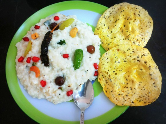 Curd/yoghurt rice (Thayir sadam)