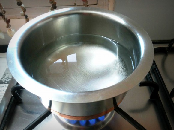 Boil 3 cups of water