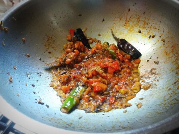 adding coriander powder