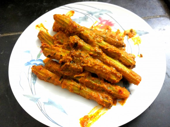 Drum stick with mustard paste