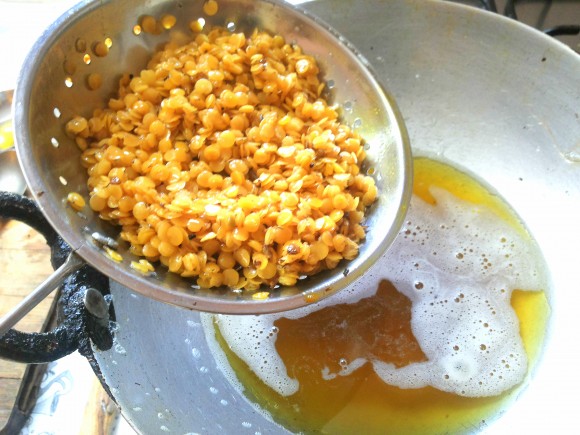 fried masoor dal