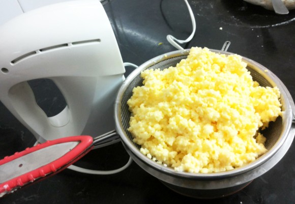 butter stayed on the strainer 