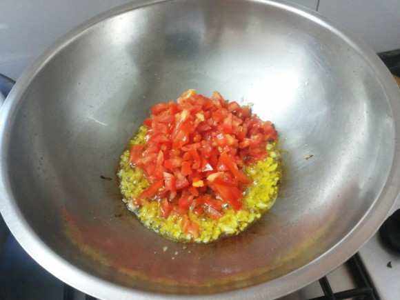 Add chopped tomatoes 