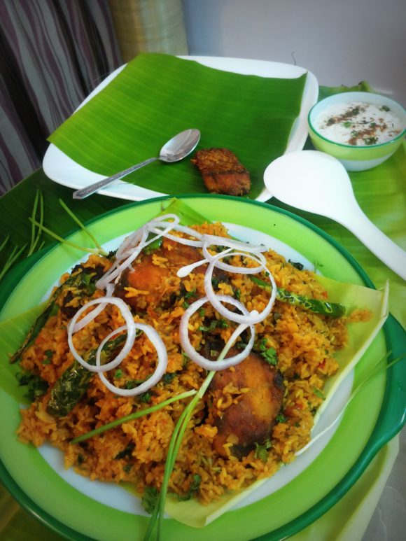 Fish biryani (fish tahari /fish pulao)