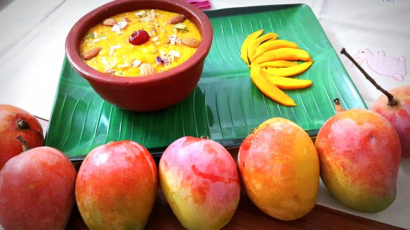 Aamras dessert (mango pulp/mango puree)