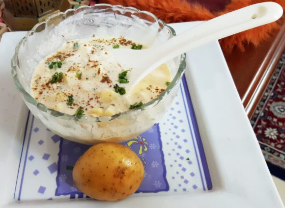 Aaloo (potato) raita