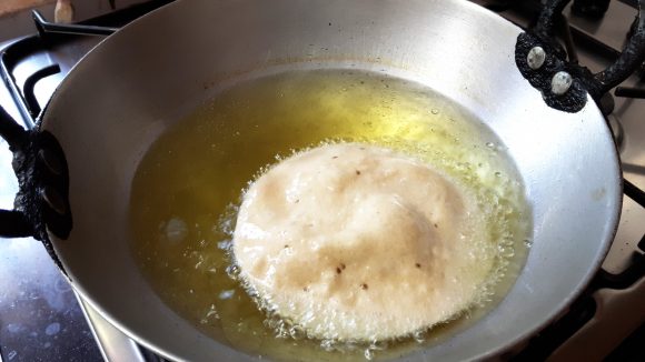 Deep fry the poori 