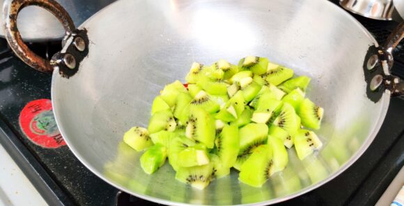 add chopped kiwi