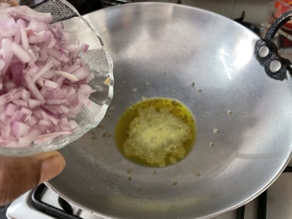 add chopped onion