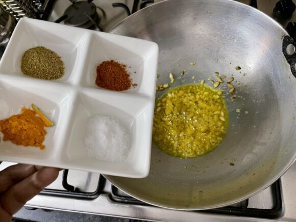 add powder masala and sal