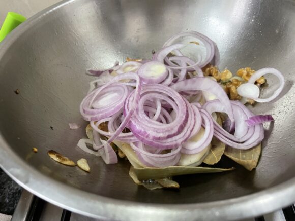 Add potato and onion