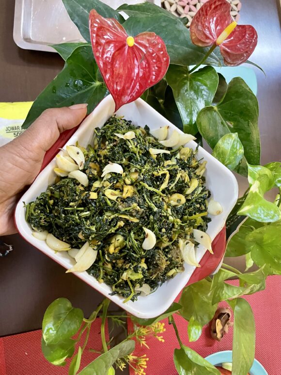 Lasuni Methy(Garlicky fenugreek leaves/ green)