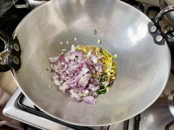 Add chopped onion