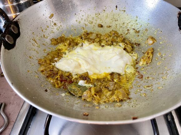 Add dry masala and fresh cream