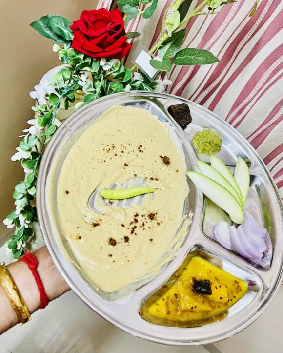 Sattu ka Ghol / Namkin Sattu (Salted Sattu Pudding) From Bihar