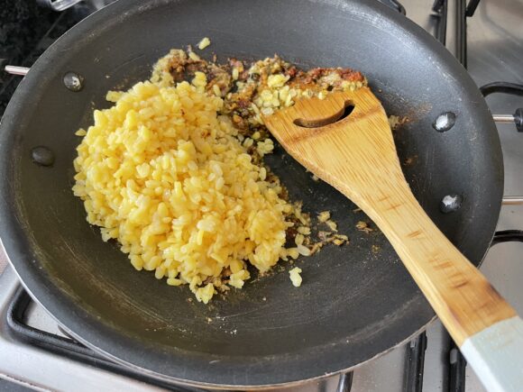 Add all powder masala and cooked dal