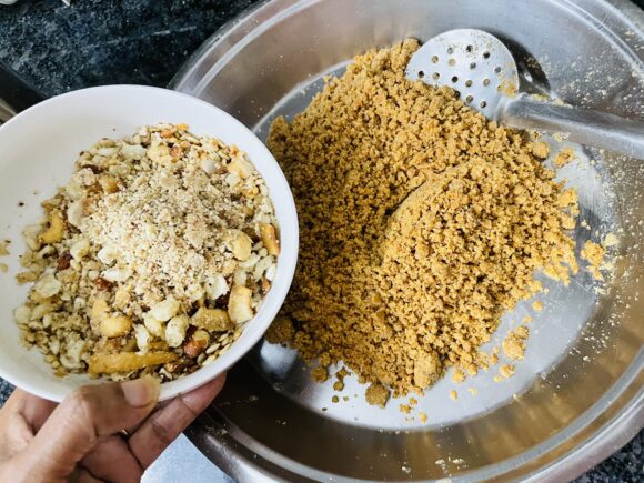 add bura and ground dry fruits powder